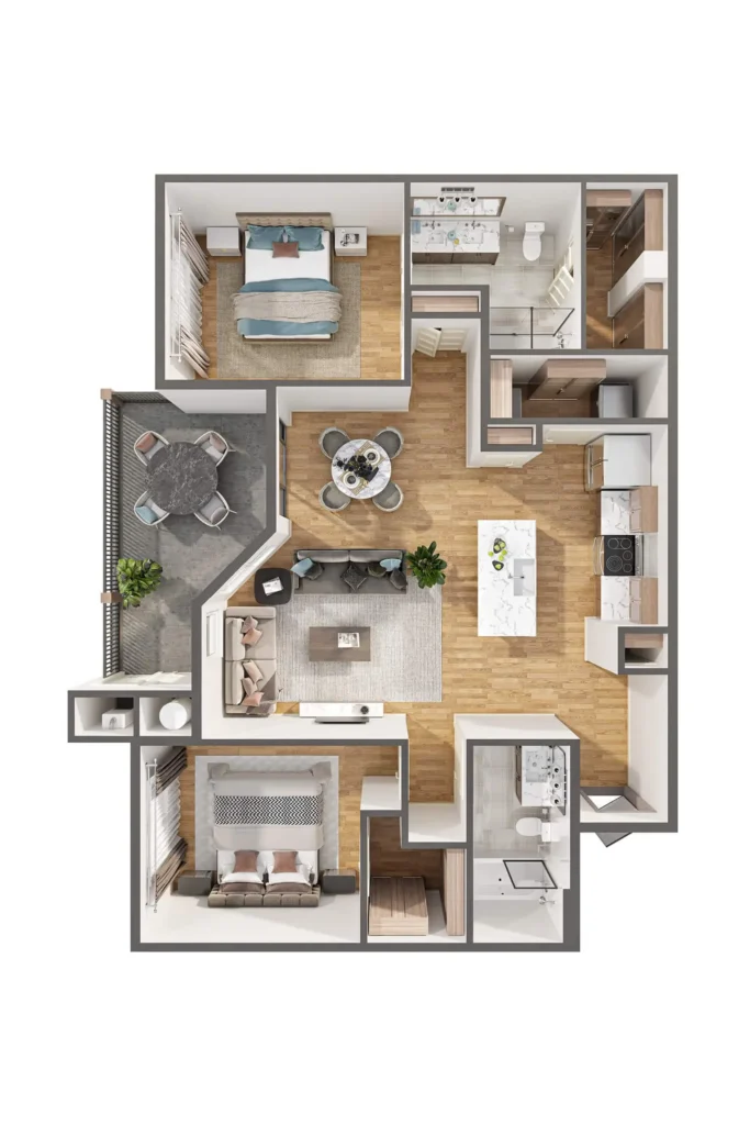 BIM Draws | Floor Plan 3D Rendering