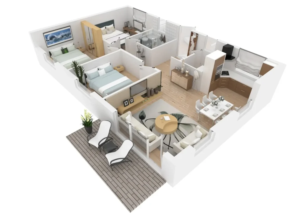 BIM Draws | Floor Plan 3D Rendering